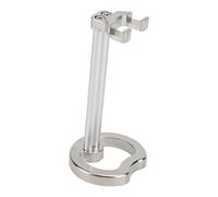 Soporte de estador de afeitar de afeitar de metal premium Base de aleación de zinc de servicio pesado para hombres Barber Grooming cromado cromado plateado contador de plataforma