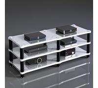 Soporte de estante ajustable, gabinete estéreo de varios niveles para organización de equipos de audio y TV de esquina