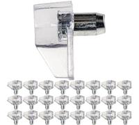 Soporte de Estante D5, 24 Piezas, Soportes de Estante para Orificios de Perforación de Ø 5 mm, para Todo Tipo de Estantes, de Metal, Sin Óxido, Soporte de Muebles de Estante, de Armario, Pasadores