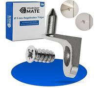 Soporte de Estante D5, 24 Piezas, Soportes de Estante para Orificios de Perforación de Ø 5 mm, para Todo Tipo de Estantes, de Metal, Sin Óxido, Soporte de Muebles de Estante, de Armario, Pasadores