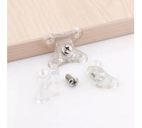 Soporte de estante de acero inoxidable, 10/20 piezas de código de esquina de mariposa extraíble con tornillos, soportes de conector de esquina desmontables en ángulo recto para madera, muebles (tamaño