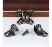 Soporte de estante de acero inoxidable, 10/20 piezas de código de esquina de mariposa extraíble con tornillos, soportes de conector de esquina desmontables en ángulo recto para madera, muebles (tamaño