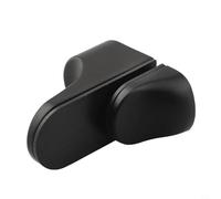 Soporte de estante de cristal para pared, soporte ajustable para vidrio de 3 mm a 22 mm, elegante acabado de metal (negro)