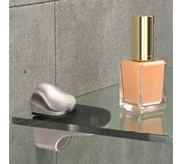 Soporte de estante de vidrio ajustable hecho de aleación de zinc para instalación de montaje en pared Soporte de estantes de vidrio o madera (dorado)