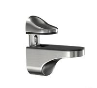 Soporte de estante de vidrio de aleación de zinc ajustable, soporte de montaje en pared para vidrio de 3 mm a 22 mm de grosor, acabado cromado pulido, opciones de color negro, dorado, plateado, blanco