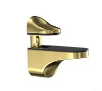 Soporte de estante de vidrio de aleación de zinc ajustable, soporte de montaje en pared para vidrio de 3 mm a 22 mm de grosor, acabado cromado pulido, opciones de color negro, dorado, plateado, blanco