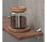 Soporte de estante de vidrio para montaje en pared, soporte ajustable para estantes de vidrio de 3 a 22 mm, aleación de zinc, acabado cromado pulido, accesorios para muebles del hogar (negro)