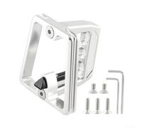 Soporte de estante delantero para bicicleta Brompton con adaptador de 3 agujeros para un diseño mejorado (plata)