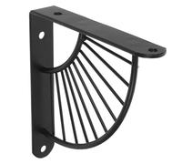 Soporte de Estante Flotante de Metal Negro para Pared, Hierro | Fijación Estable y Resistente al Óxido, para Ladrillo, Talleres y Tiendas, Uso Baldas Flotantes