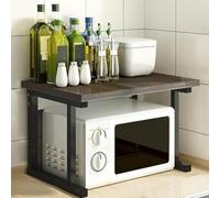 Soporte de estante para microondas, organizador multifuncional para encimera de cocina y soporte de impresora de escritorio para almacenamiento de equipos de cocina y oficina en casa
