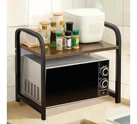 Soporte de estante para microondas, solución de almacenamiento multifuncional para equipos de cocina y oficina, soporte de impresora de escritorio para oficina en casa, organizador duradero de