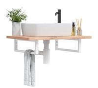 soporte de estantería Soportes for estantes for lavabo, 2 piezas, soportes for estantes de acero rectangulares blancos, resistentes, soportes for estantes triangulares montados en la pared, soportes f