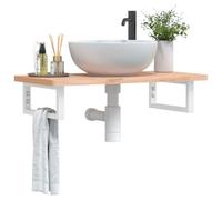 soporte de estantería Soportes for estantes for lavabo, 2 piezas, soportes for estantes de acero rectangulares blancos, resistentes, soportes for estantes triangulares montados en la pared, soportes f