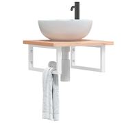 soporte de estantería Soportes for estantes for lavabo, 2 piezas, soportes for estantes de acero rectangulares blancos, resistentes, soportes for estantes triangulares montados en la pared, soportes f