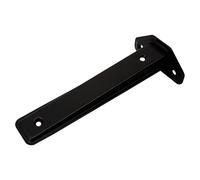 Soporte de estanterías (190 x 38 mm, Carga soportada: 65 kg, Negro)