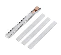 Soporte de Esteatita Plana, con 4 BolíGrafos de Esteatita Profesionales Planos, Tiza de Esteatita de Soldadura Natural para Hacer Marcas ExtraíBles en Acero, Aluminio Y Hierro Fundido