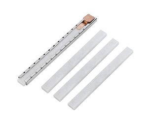 Soporte de Esteatita Plana, con 4 BolíGrafos de Esteatita Profesionales Planos, Tiza de Esteatita de Soldadura Natural para Hacer Marcas ExtraíBles en Acero, Aluminio Y Hierro Fundido