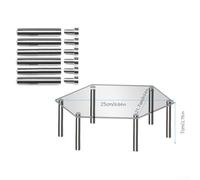 Soporte de exhibición acrílico para tartas, 1 juego de estante hexagonal de exhibición de postres con borde más suave acabado profesional para entusiastas de la repostería de bricolaje (L)