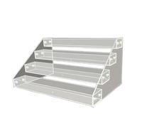 Soporte de exhibición acrílico transparente de 4 niveles, para un montaje transparente sin esfuerzo de 4 niveles, diseñado para la comodidad del usuario, garantiza una experiencia de configuración sin