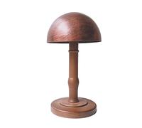 Soporte de exhibición ajustable para sombreros y pelucas con base de hierro resistente, soporte de madera desmontable para almacenamiento en el salón de belleza en casa, soporte desmontable