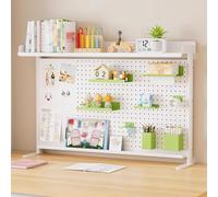 Soporte de exhibición ajustable para tablero de clavijas, versátil estantería de escritorio de 65 x 43,5 cm, solución de almacenamiento para oficina, dormitorio, sala de manualidades, suministros de
