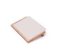 Soporte de exhibición collar biselado S/L, estante almacenamiento joyas madera, colgante, cadena, pulsera, organizador, mostrador, accesorios escaparate Para Joyas(White L)