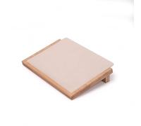 Soporte de exhibición collar biselado S/L, estante almacenamiento joyas madera, colgante, cadena, pulsera, organizador, mostrador, accesorios escaparate Para Joyas(Beige L)