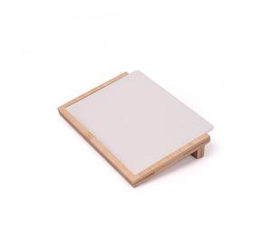 Soporte de exhibición collar biselado S/L, estante almacenamiento joyas madera, colgante, cadena, pulsera, organizador, mostrador, accesorios escaparate Para Joyas(White L)