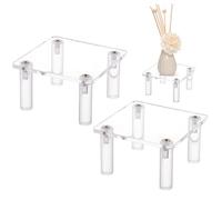 Soporte de exhibición de acrílico, soporte para joyas | Soporte para cupcakes de forma cuadrada de 2 piezas,Soporte de exhibición de sombreros fácil de montar para coleccionar cupcakes