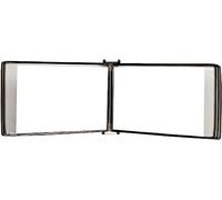 Soporte de exhibición de archivos A4, soporte de póster de pared, 13 x 9 x 2.3 pulgadas, archivo rojo y negro para oficina, hogar y escuela, solución de almacenamiento