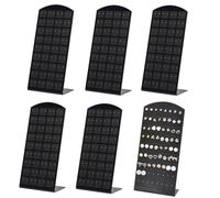 Soporte De Exhibición De Aretes,6 Pcs 72 Agujeros Expositor Pendientes en Forma de L Exhibiciones de Joyería Soportes de Marketing Organizador de Exhibición de Joyas de Plástico para Organizar Joyas