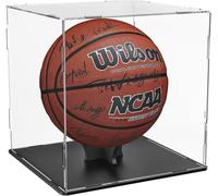 Soporte de exhibición de baloncesto,vitrina de acrílico transparente para figuras de acción, juguetes coleccionables,estuche de exhibición de pelota de fútbol,necesidad de autoensamblaje(25x25x28cm)