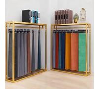 Soporte de exhibición de bufandas de pie de varios niveles, estante de almacenamiento independiente para bufandas, chales y cinturones, ideal para boutiques (120 x 25 x 125 cm)