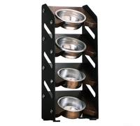 Soporte de exhibición de cesta de portafiltro ABS negro Portafiltro ABS | Ideal para cocinas pequeñas, ahorra espacio en la encimera, configuración moderna de barra de café, organización ordenada