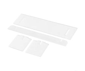 Soporte de exhibición de escalera acrílica transparente para organizar coleccionables, joyas, cosméticos, esmalte de uñas y objetos pequeños, adecuado para uso doméstico y de oficina (un piso)