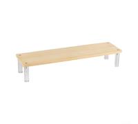 Soporte de exhibición de escalera de madera | Estante organizador escalonado acrílico para decoración del hogar | Estante multicapa para coleccionables | Cosméticos | Postres | Montaje simple | 1-5