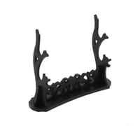Soporte de exhibición de espada negra de doble capa para estante de colección, organizador de almacenamiento de dagas, estuche de plástico pequeño, montaje en pared, decoración del hogar, artes