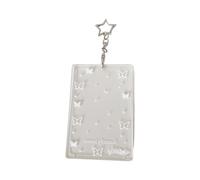 Soporte de exhibición de fotos de 3 pulgadas Protector de tarjetas con llavero extraíble Tapas acrílicas impermeables para coleccionistas Ventilador de música Protector transparente con correa