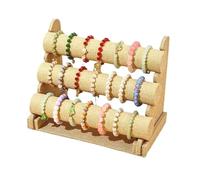 Soporte de exhibición de joyas multicapa, organizador de pulseras, aretes, estante de almacenamiento, soporte de accesorios de mercado, estilo nórdico (amarillo)