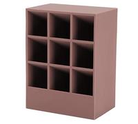 Soporte de exhibición de lápiz labial Soporte de lápiz labial de moda Ligero para viajes Uso para lápiz labial para maquillaje Uso para joyería(Pink purple-9 grid lipstick box)
