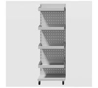 Soporte de exhibición de metal para tablero de clavijas, organizador resistente para minoristas, comestibles y suministros de oficina, solución de almacenamiento eficiente