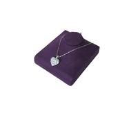 Soporte de exhibición de modelo de busto de microfibra púrpura, soporte de exhibición de terciopelo, estante de almacenamiento de collares de boda, vitrina de mostrador de tienda(Purple3)