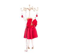 Soporte de exhibición de modelo de joyería roja/Vestido de princesa Collar Soporte de joyería/Vestido de modelo de dama/Tacones altos/Sofá/Pendientes/Collares/Anillos/Cumpleaños, Regalos de San Valent
