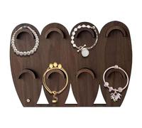 Soporte de exhibición de pulseras | Organizador de joyas de madera con múltiples agujeros, ahorro de espacio, decoración del hogar, estante de almacenamiento decorativo, torres de joyería para mujeres