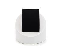 Soporte de exhibición de reloj de goma con acabado de horneado, soporte de joyería para exhibición de relojes con organizadores de almohada, soporte de pantalla de 3 colores, negro para mujer, goma