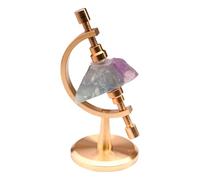 Soporte de exhibición de roca, base de globo de metal ajustable, soporte de clip acolchado antideslizante, soporte decorativo de exhibición de muestras, marco compacto | para cristales fósiles