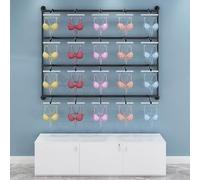 Soporte de exhibición de ropa interior, estante de lencería montado en la pared para tienda minorista, estantes de metal para sujetadores, bragas y accesorios, organizador de almacenamiento de centro