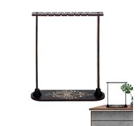 Soporte De Exhibición De - Soporte De Péndulo De Madera Para Adivinación | Estante De 3 Pilares De Pino Negro Con Base | Decoración Del Hogar, Espacios Espirituales, Brujería, Suministros Wicc