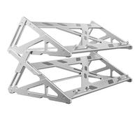 Soporte de exhibición de Teclado mecánico, Soporte de Teclado for Escritorio, con tapete Antideslizante, apilable, Estante de Almacenamiento de Teclado de aleación de Aluminio(White,Double-Layer)