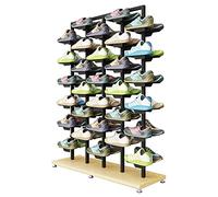 Soporte de exhibición de zapatos comercial, moderno estante para tienda de ropa, grande, independiente, organizador de zapatos de metal, solución versátil de almacenamiento de zapatos para tiendas